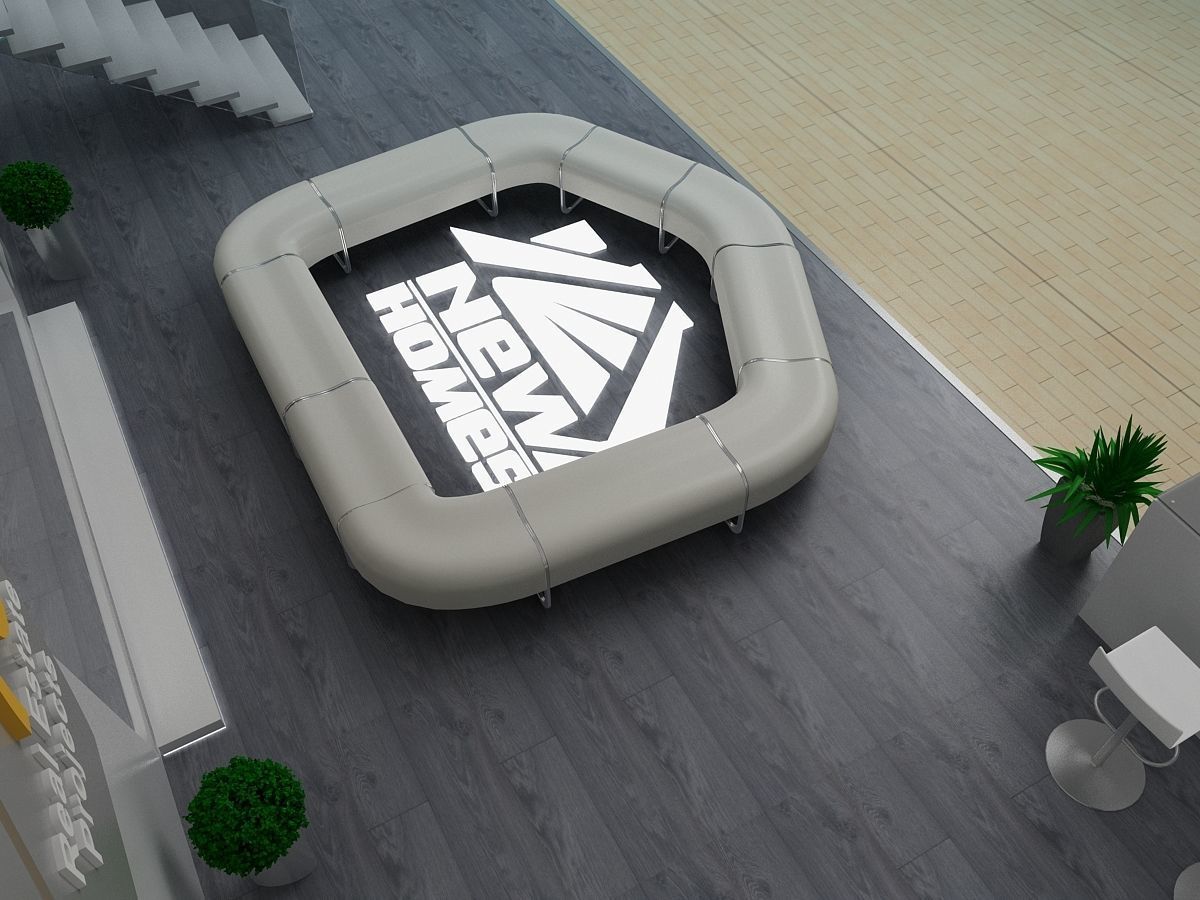 Coldwell banker Booth 3D model_7