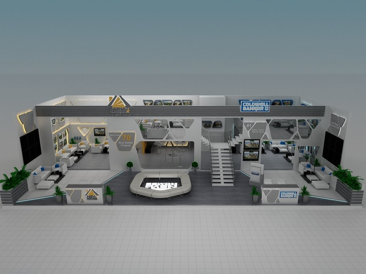 Coldwell banker Booth 3D model_1