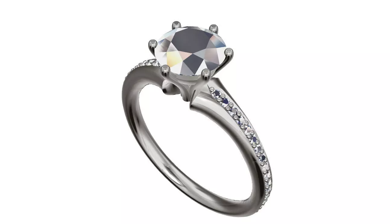 engagement ring 3D print model_0