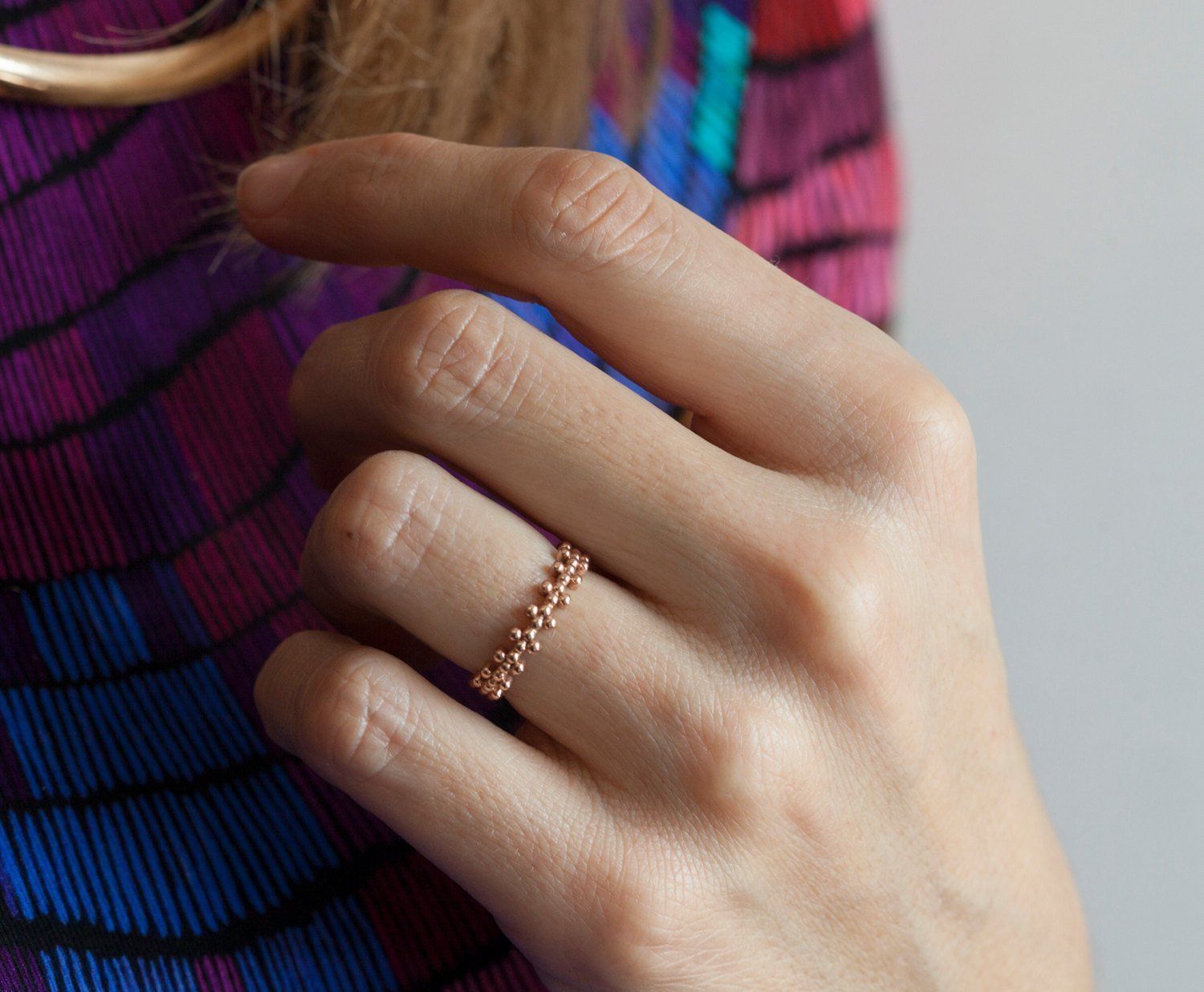 BEADED CROWN RING 3D print model_1