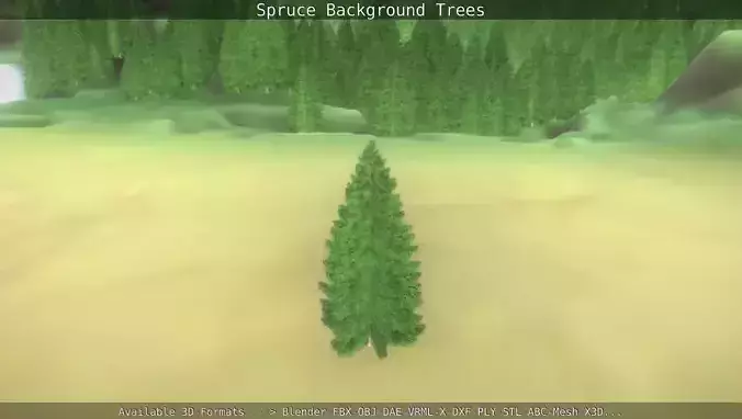 Spruce Background Trees 3D model