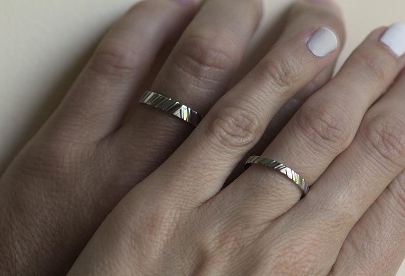 His And Hers Wedding Ring Set 3D print model_1