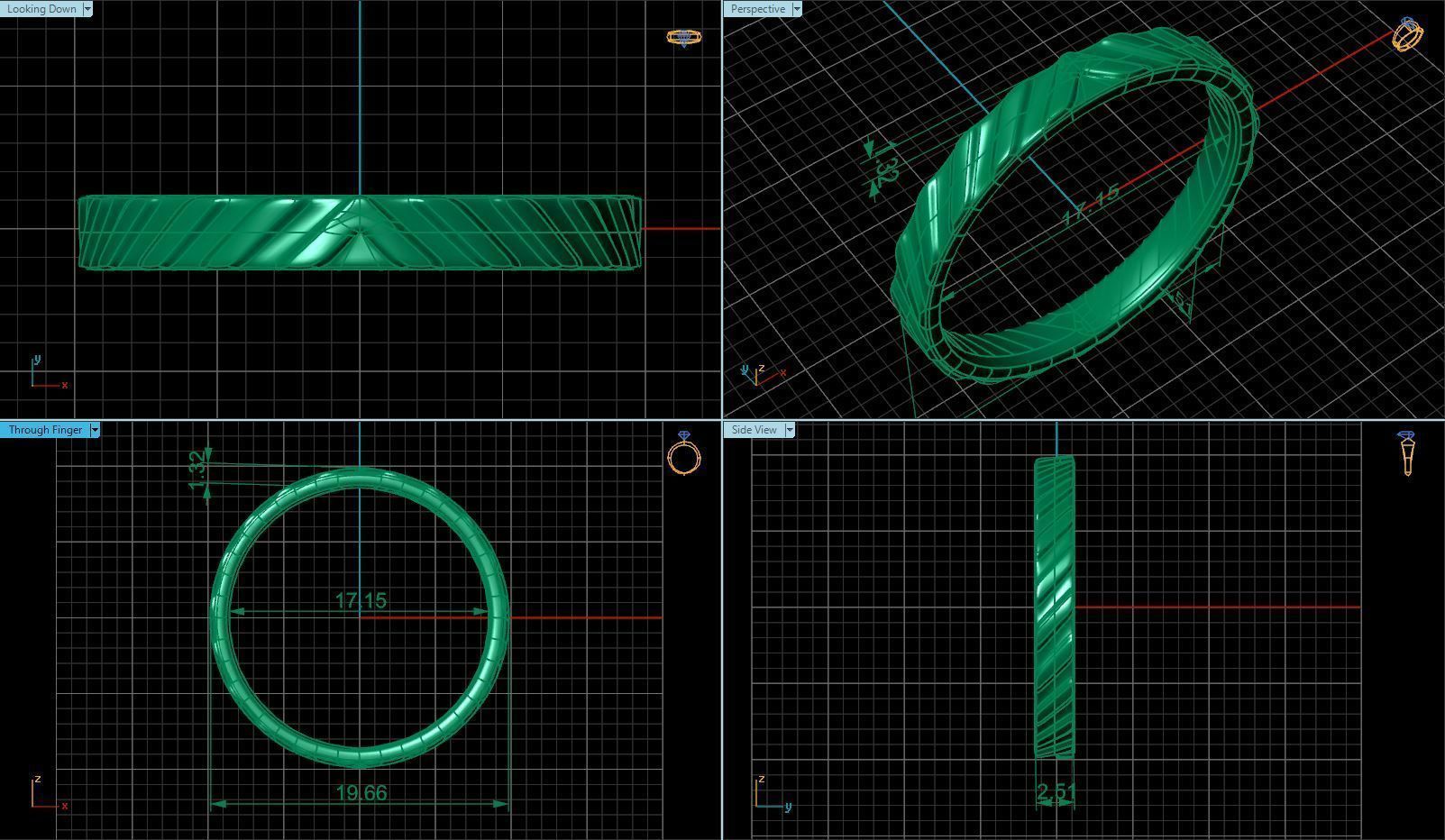 His And Hers Wedding Ring Set 3D print model_5
