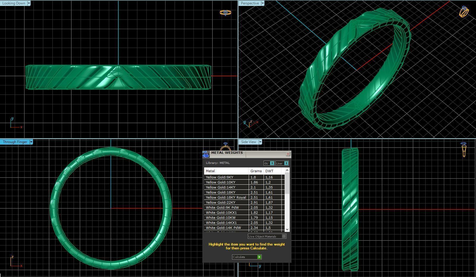 His And Hers Wedding Ring Set 3D print model_4