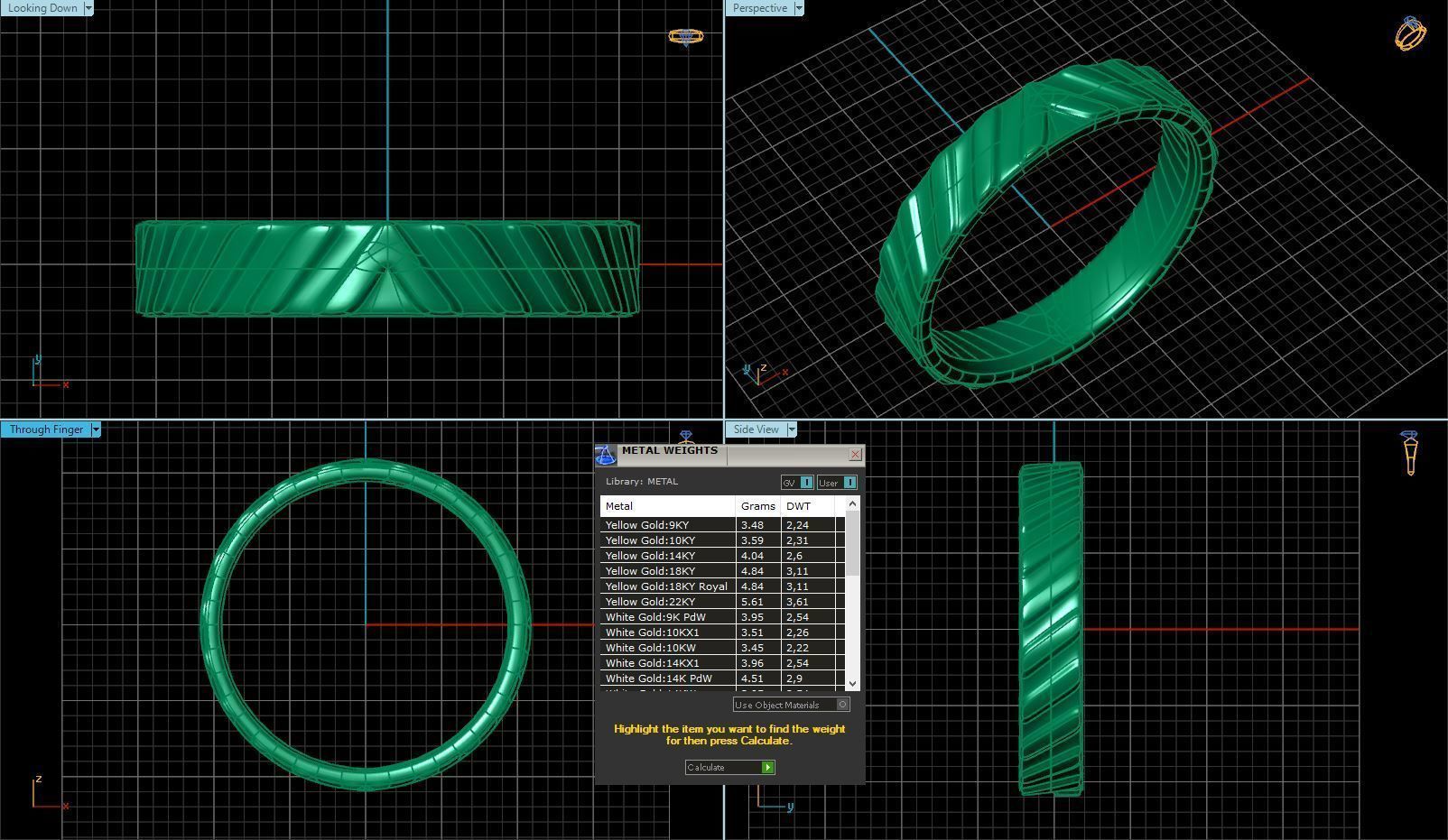 His And Hers Wedding Ring Set 3D print model_6