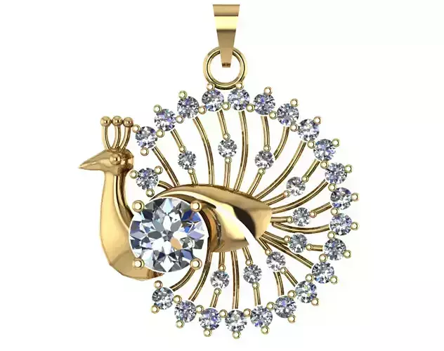 Peacock jewelry diamond