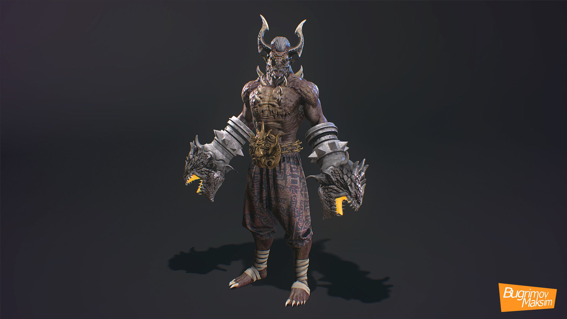 PBR Fighters Pack Low-poly 3D model_5