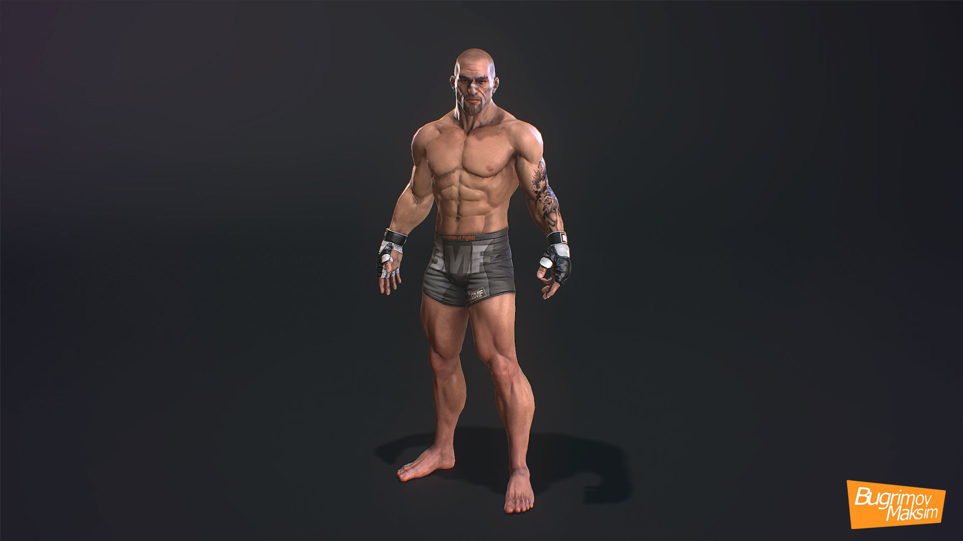 PBR Fighters Pack Low-poly 3D model_4