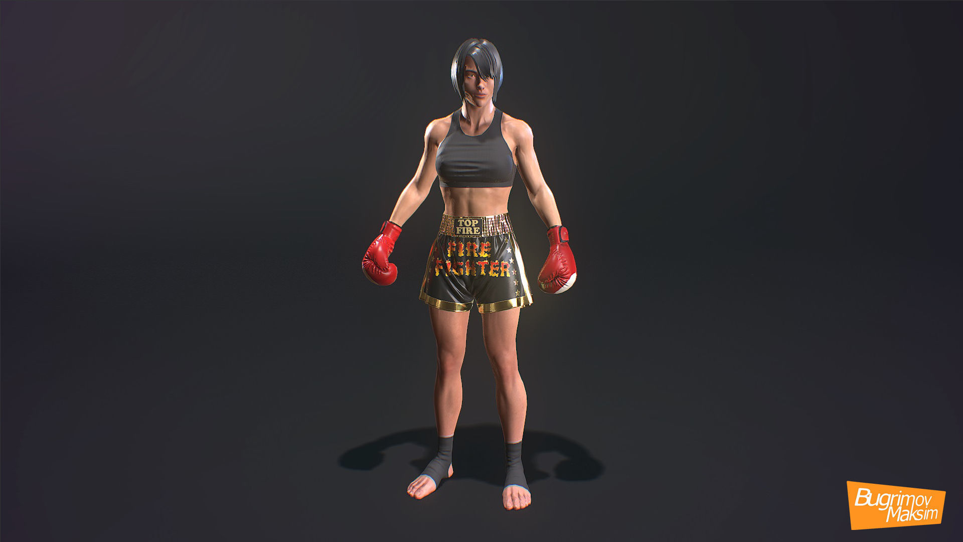 PBR Fighters Pack Low-poly 3D model_17