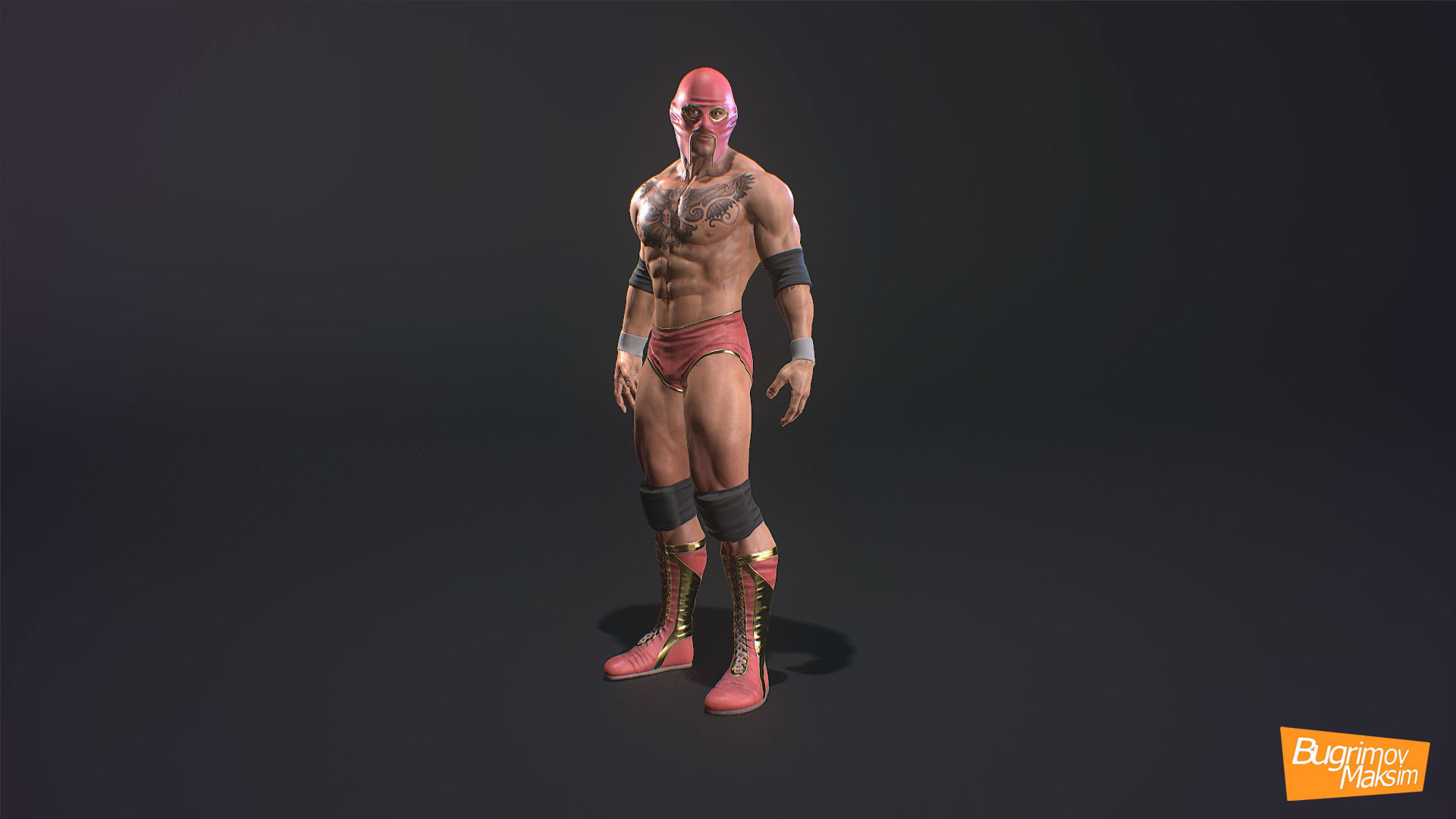 PBR Fighters Pack Low-poly 3D model_6