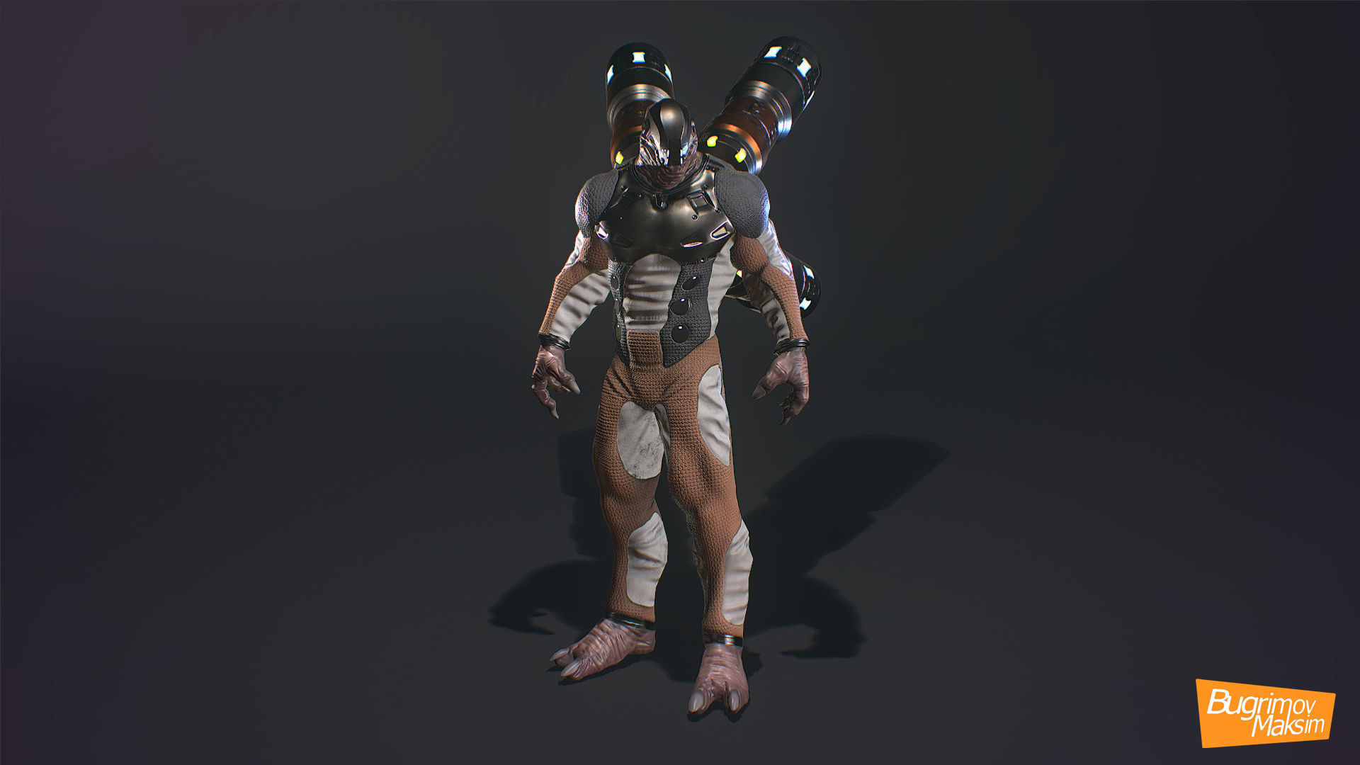 PBR Fighters Pack Low-poly 3D model_8