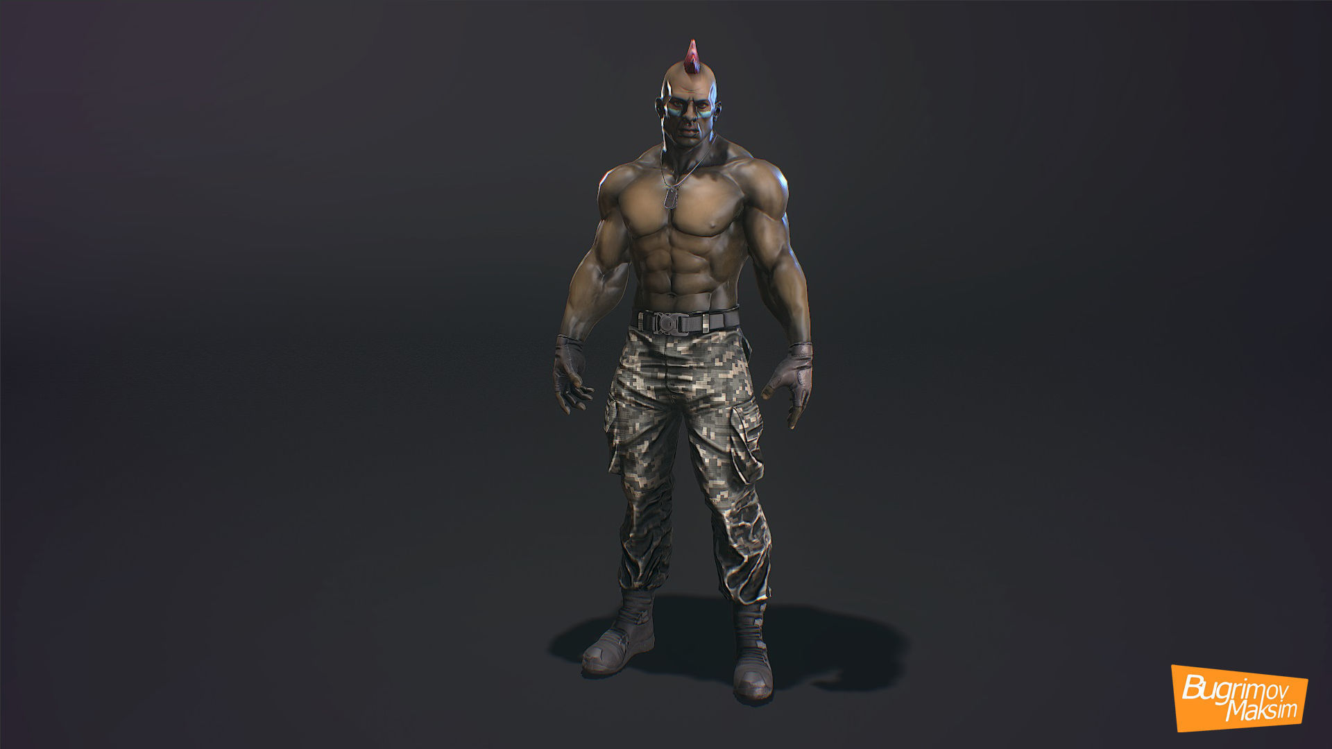 PBR Fighters Pack Low-poly 3D model_12