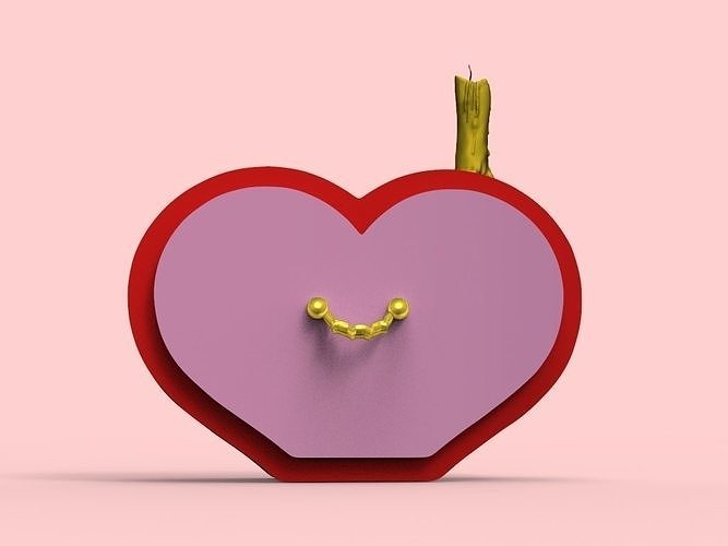 Cupboard heart shaped box 3D print model