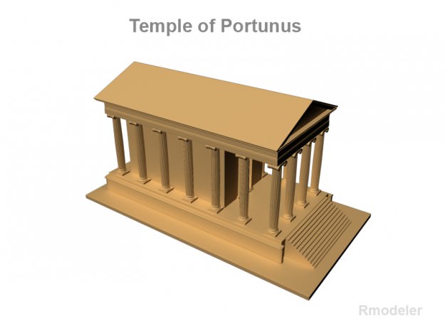 Temple of Portunus 3D model_2