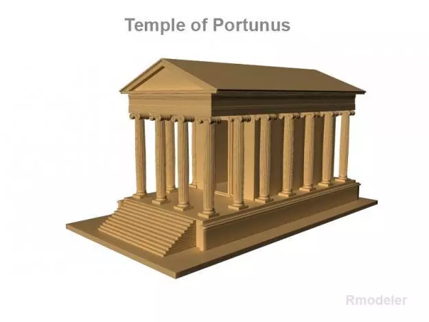 Temple of Portunus 3D model_0