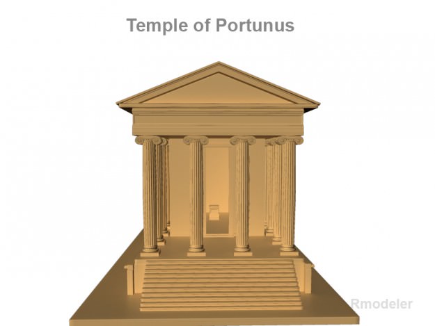 Temple of Portunus 3D model_1
