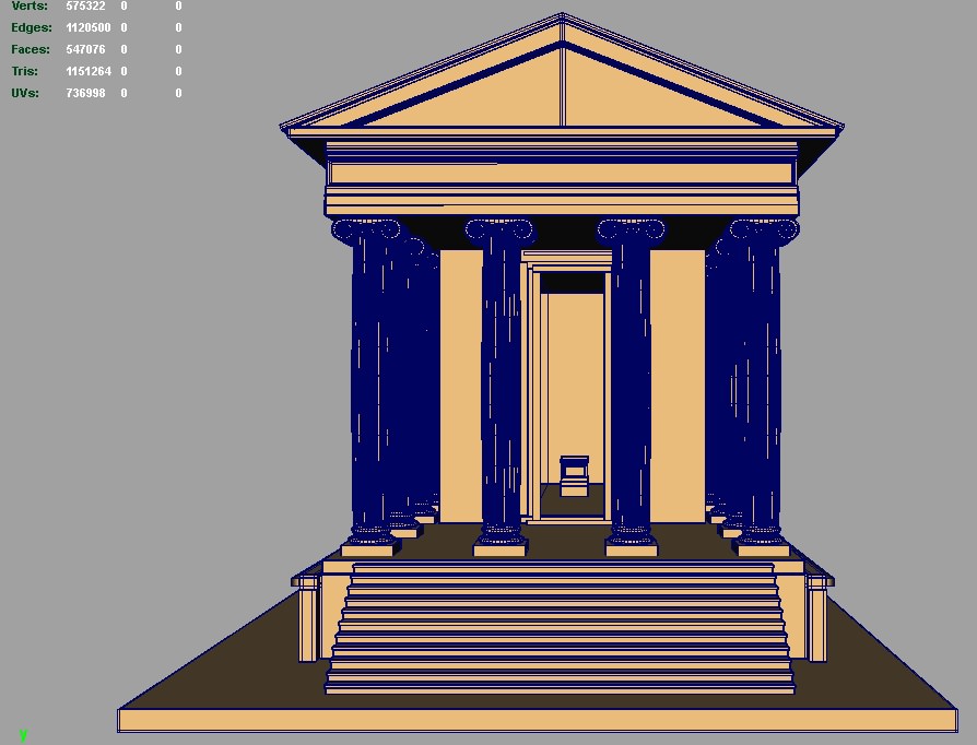 Temple of Portunus 3D model_4