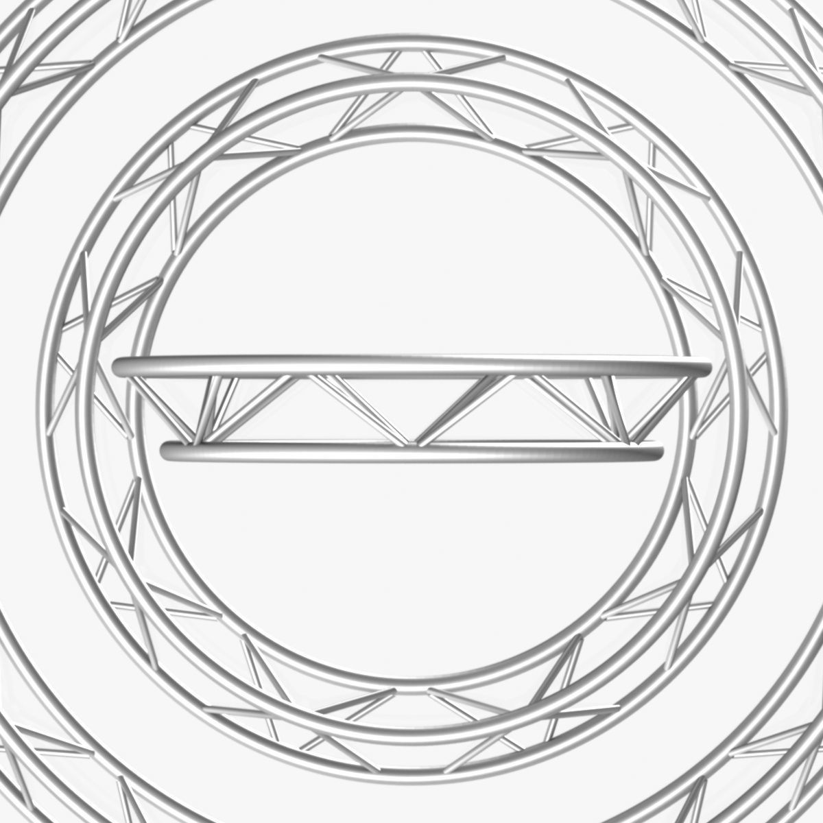 Circle Triangular Truss Modular Collection 10 Modular Pieces 3D model_24