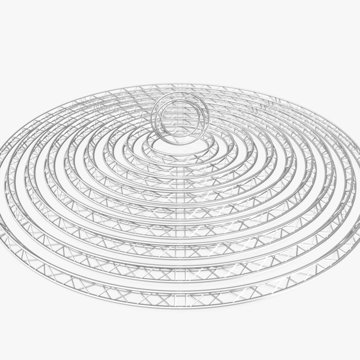 Circle Triangular Truss Modular Collection 10 Modular Pieces 3D model_2