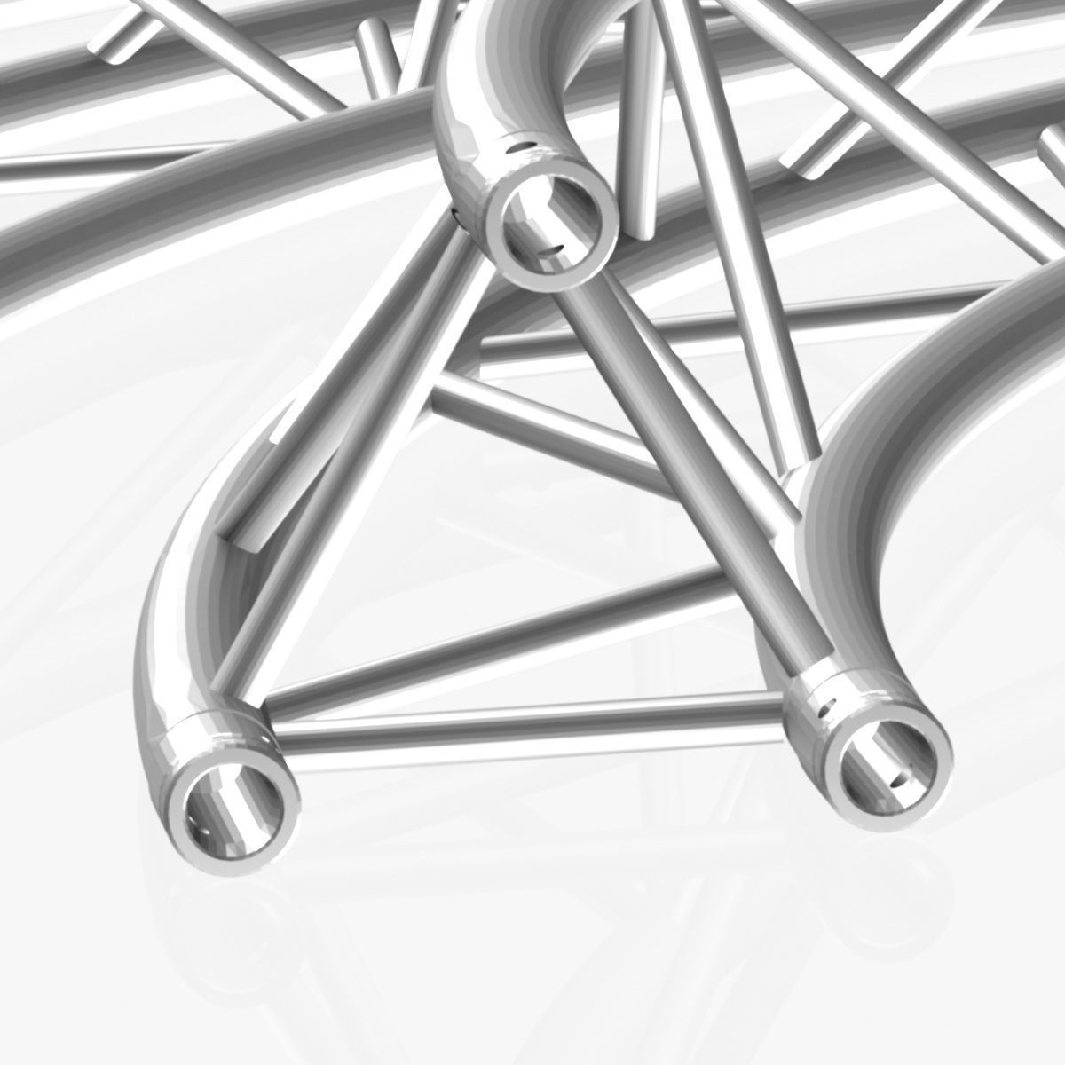 Circle Triangular Truss Modular Collection 10 Modular Pieces 3D model_17