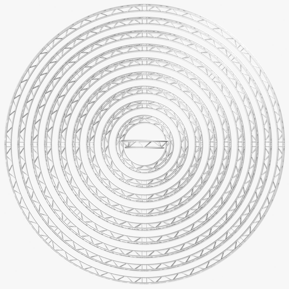 Circle Triangular Truss Modular Collection 10 Modular Pieces 3D model_19