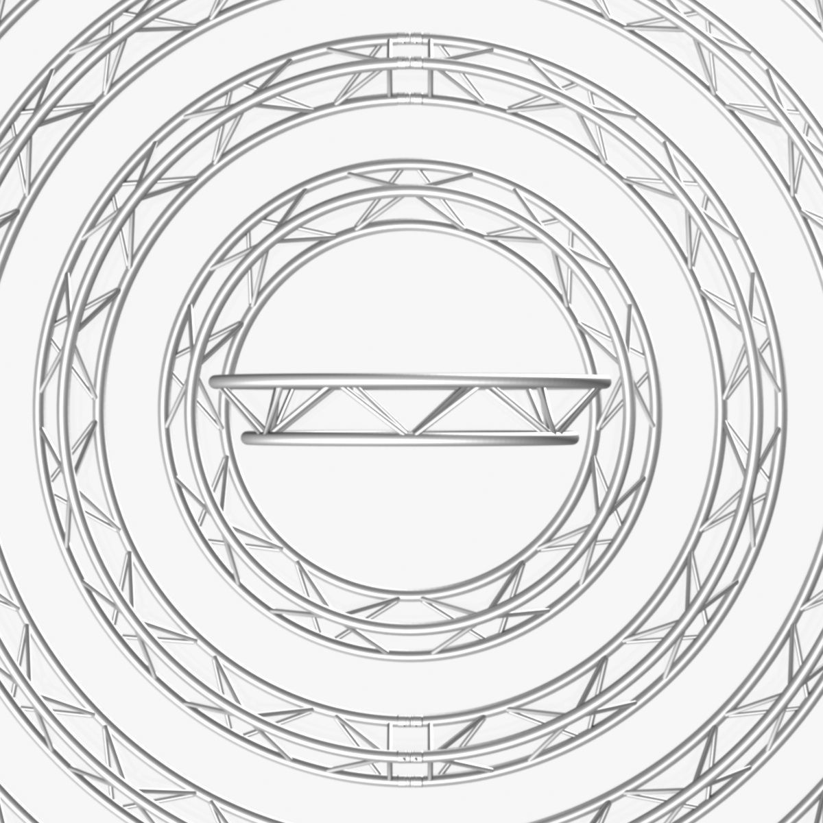 Circle Triangular Truss Modular Collection 10 Modular Pieces 3D model_23