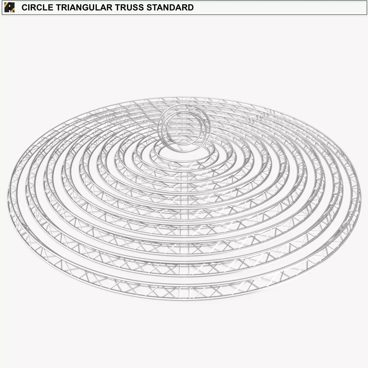 Circle Triangular Truss Modular Collection 10 Modular Pieces 3D model_0