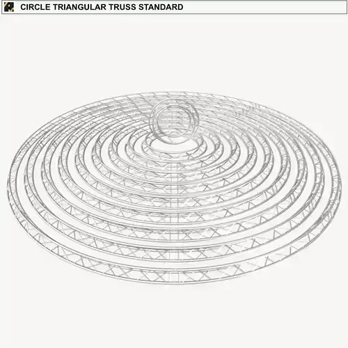 Circle Triangular Truss Modular Collection 10 Modular Pieces 3D model