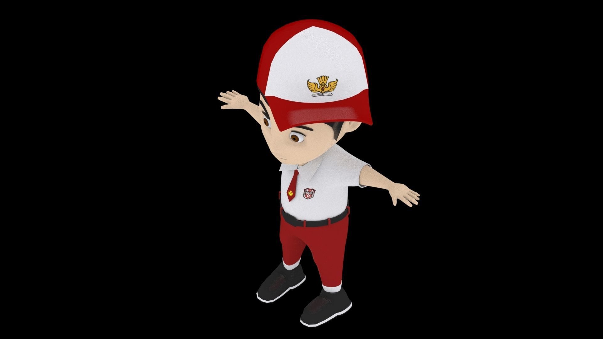 Son Character Free 3D model_2