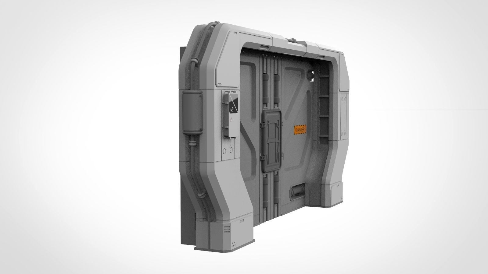 sci fi door 20 3D model_9