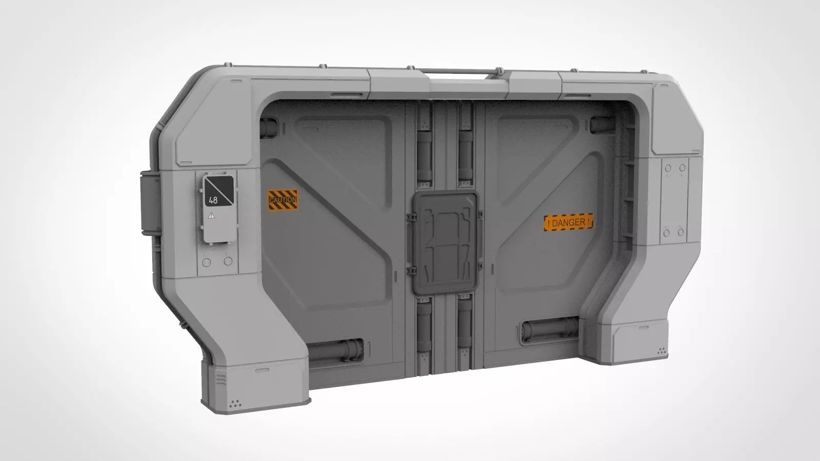 sci fi door 20 3D model_0