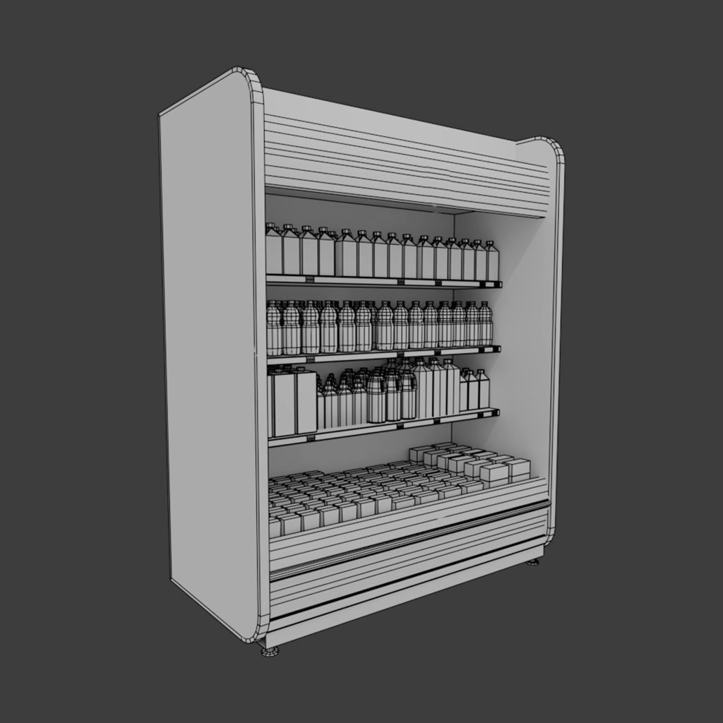 store refrigerator freezer fridge cold storage environment 3D model_13