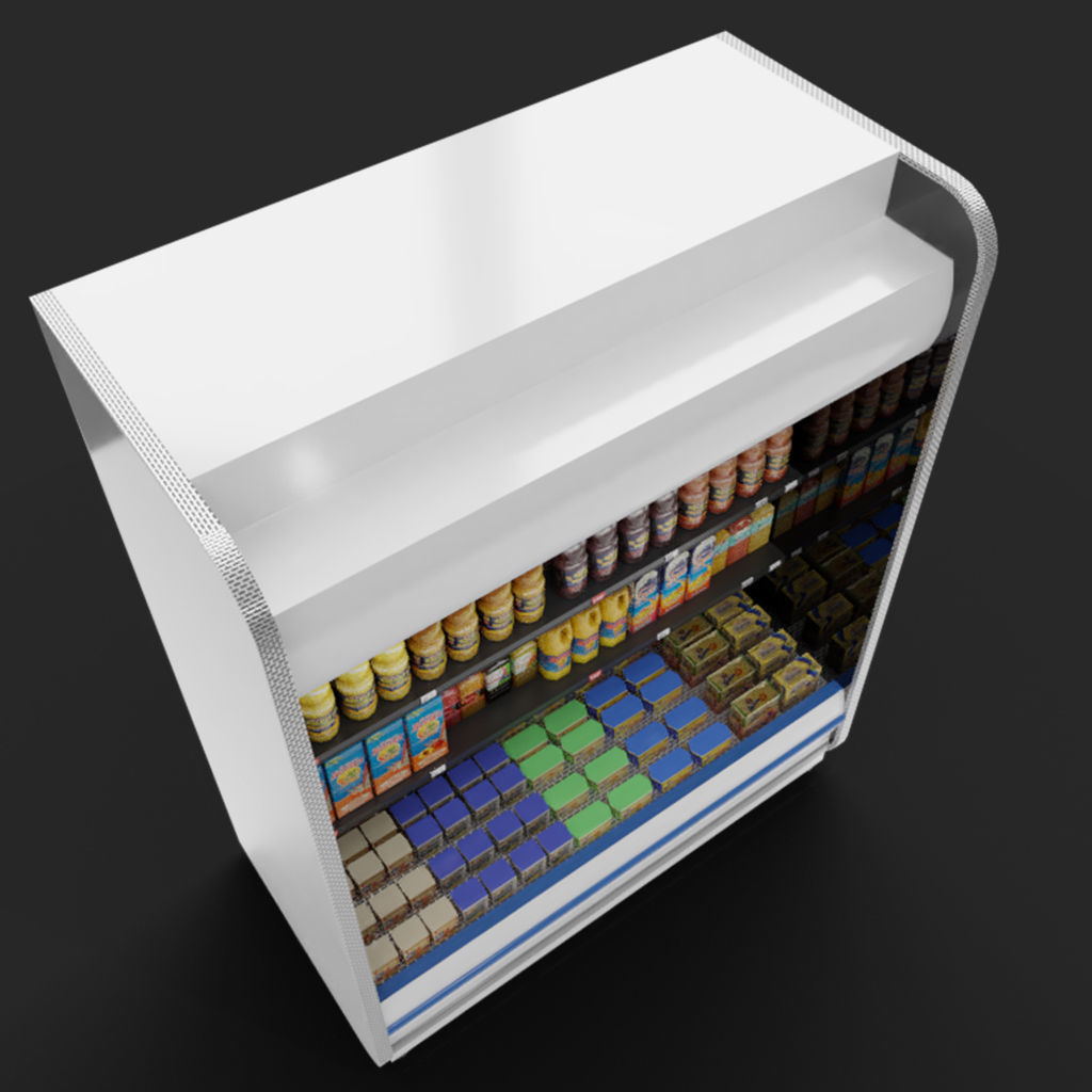 store refrigerator freezer fridge cold storage environment 3D model_9