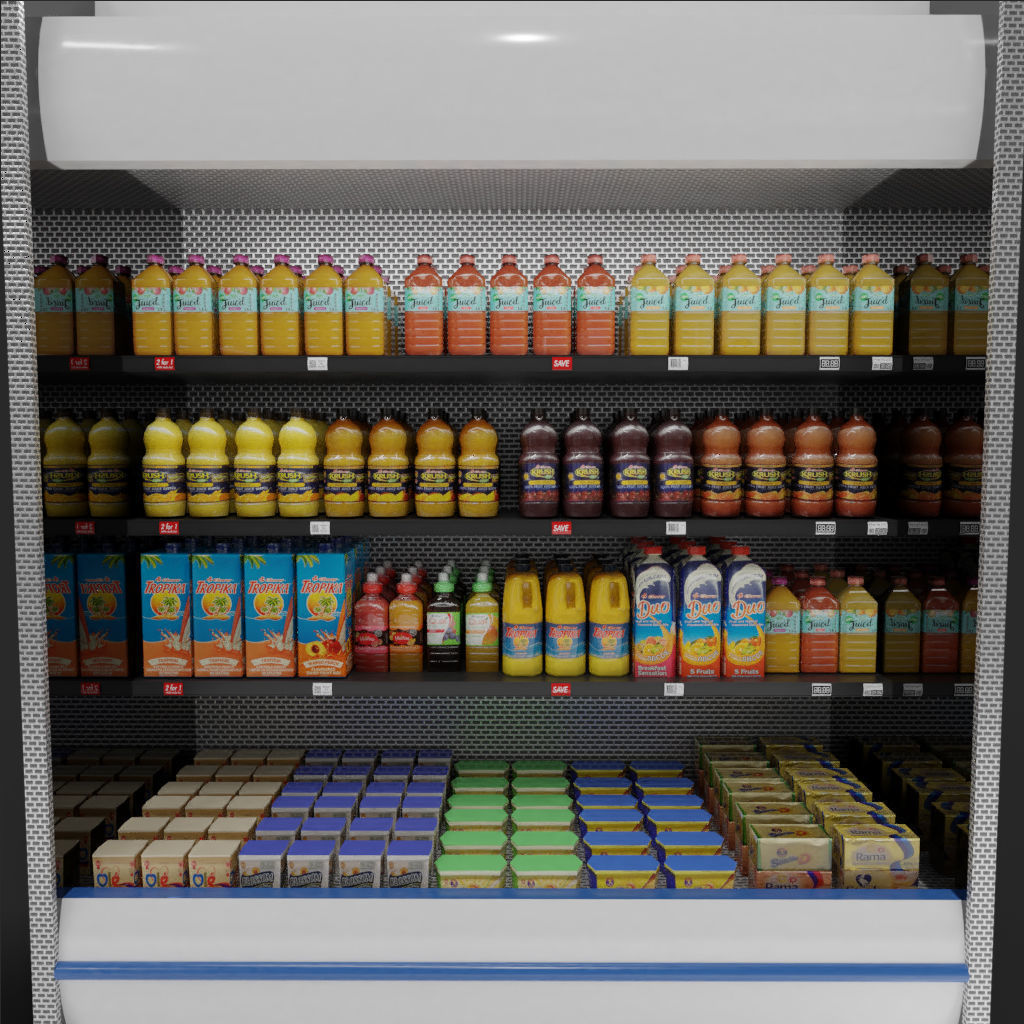 store refrigerator freezer fridge cold storage environment 3D model_7