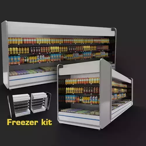 store refrigerator freezer fridge cold storage environment 3D model