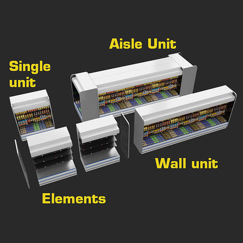 store refrigerator freezer fridge cold storage environment 3D model 2