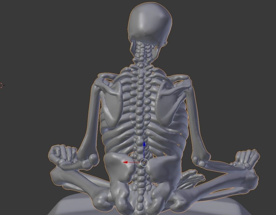 Meditating Skeleton in lotus pose 3D print model_5