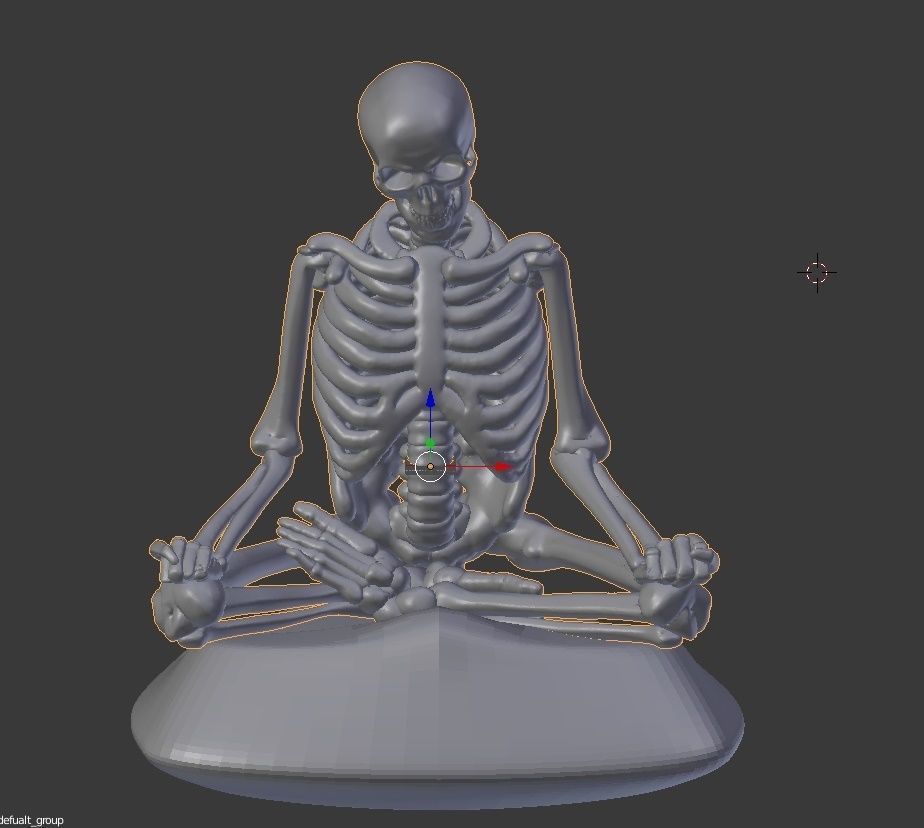 Meditating Skeleton in lotus pose 3D print model_2