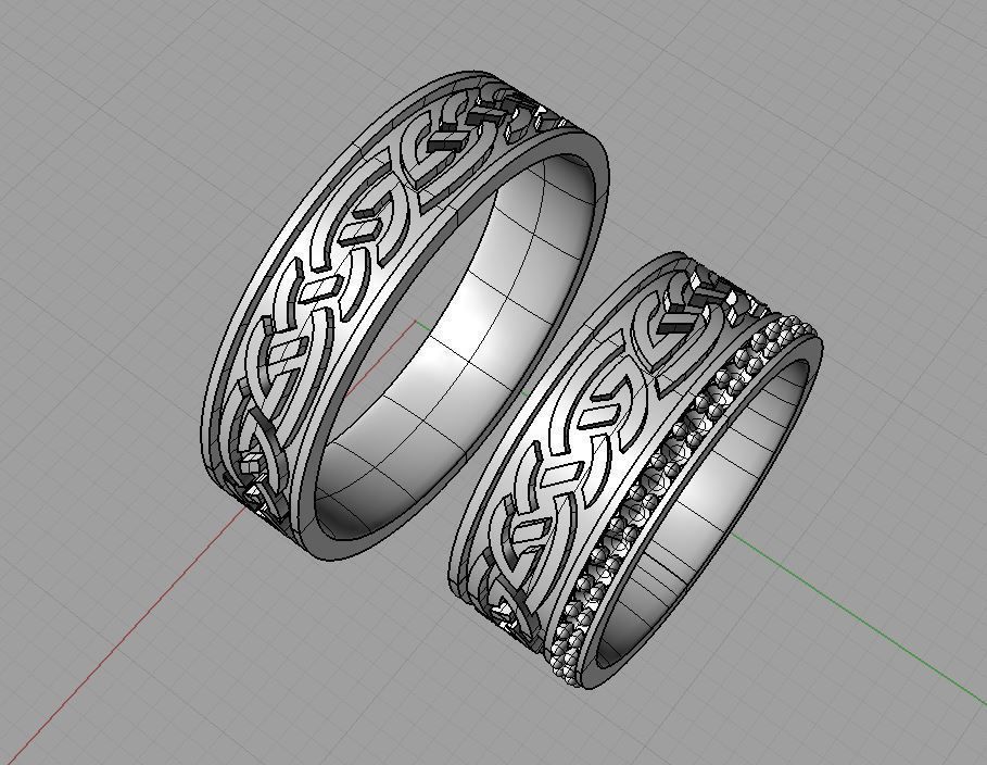 Wedding cufflinks 3D print model_1