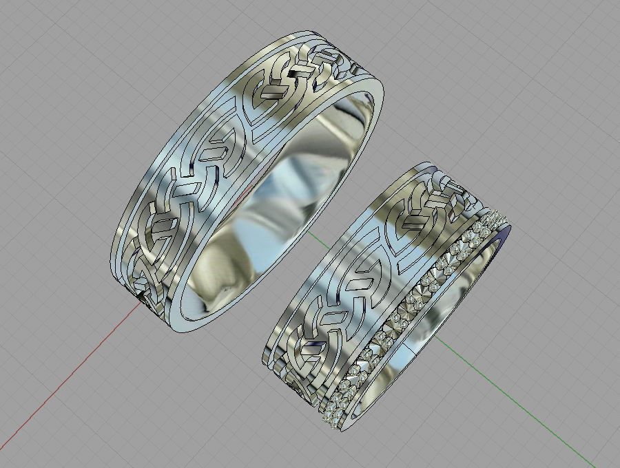 Wedding cufflinks 3D print model_11