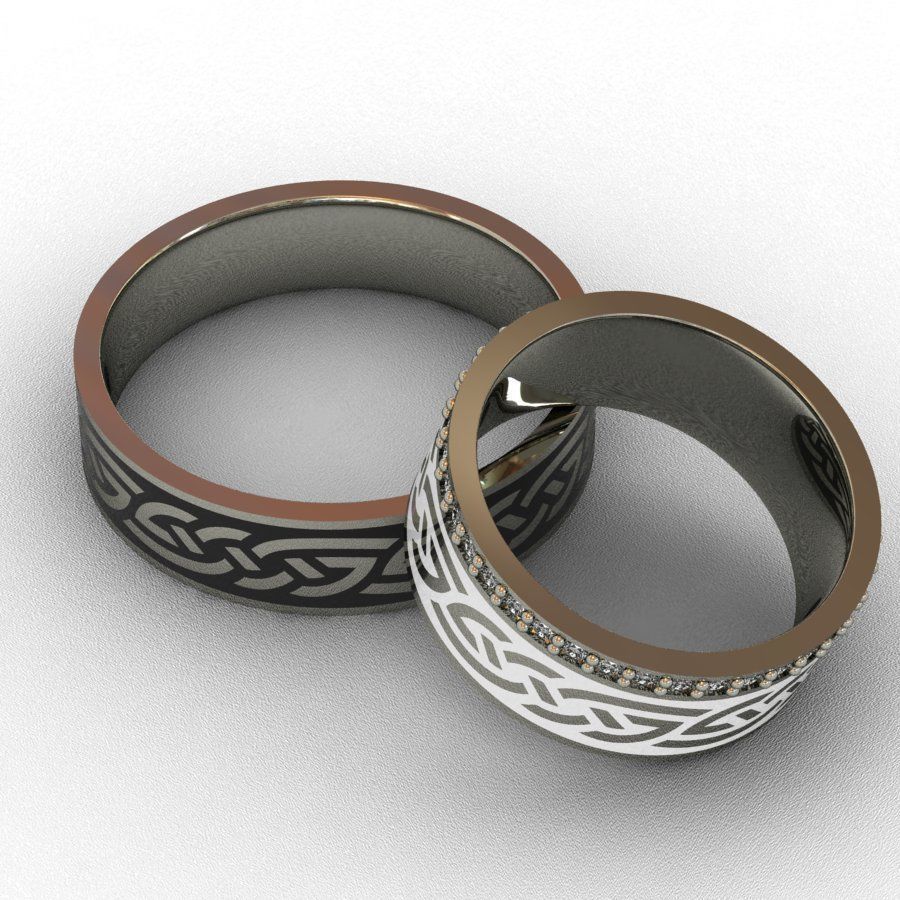 Wedding cufflinks 3D print model_8