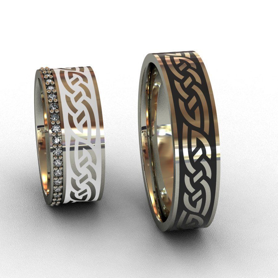 Wedding cufflinks 3D print model_5