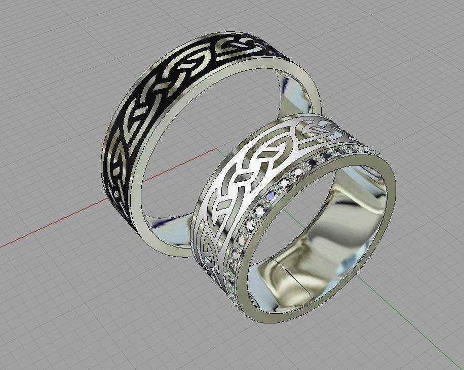 Wedding cufflinks 3D print model_10