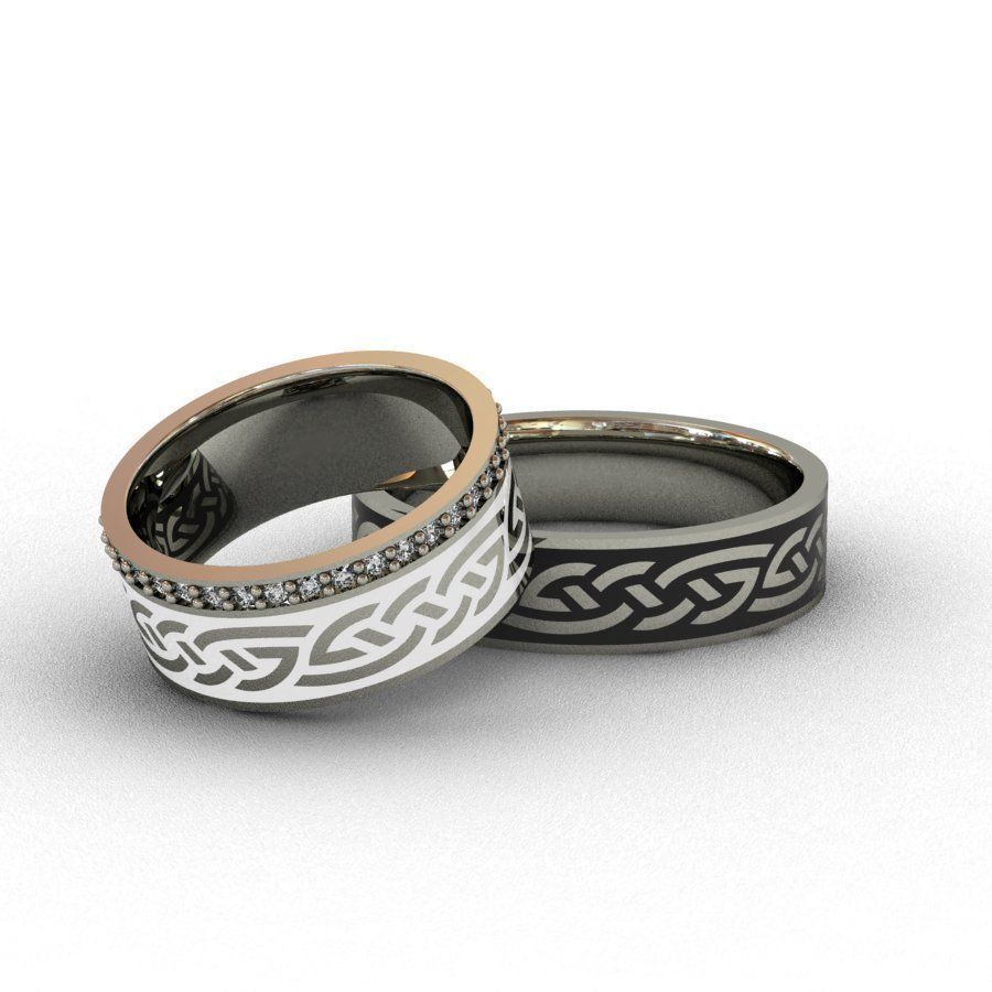 Wedding cufflinks 3D print model_7