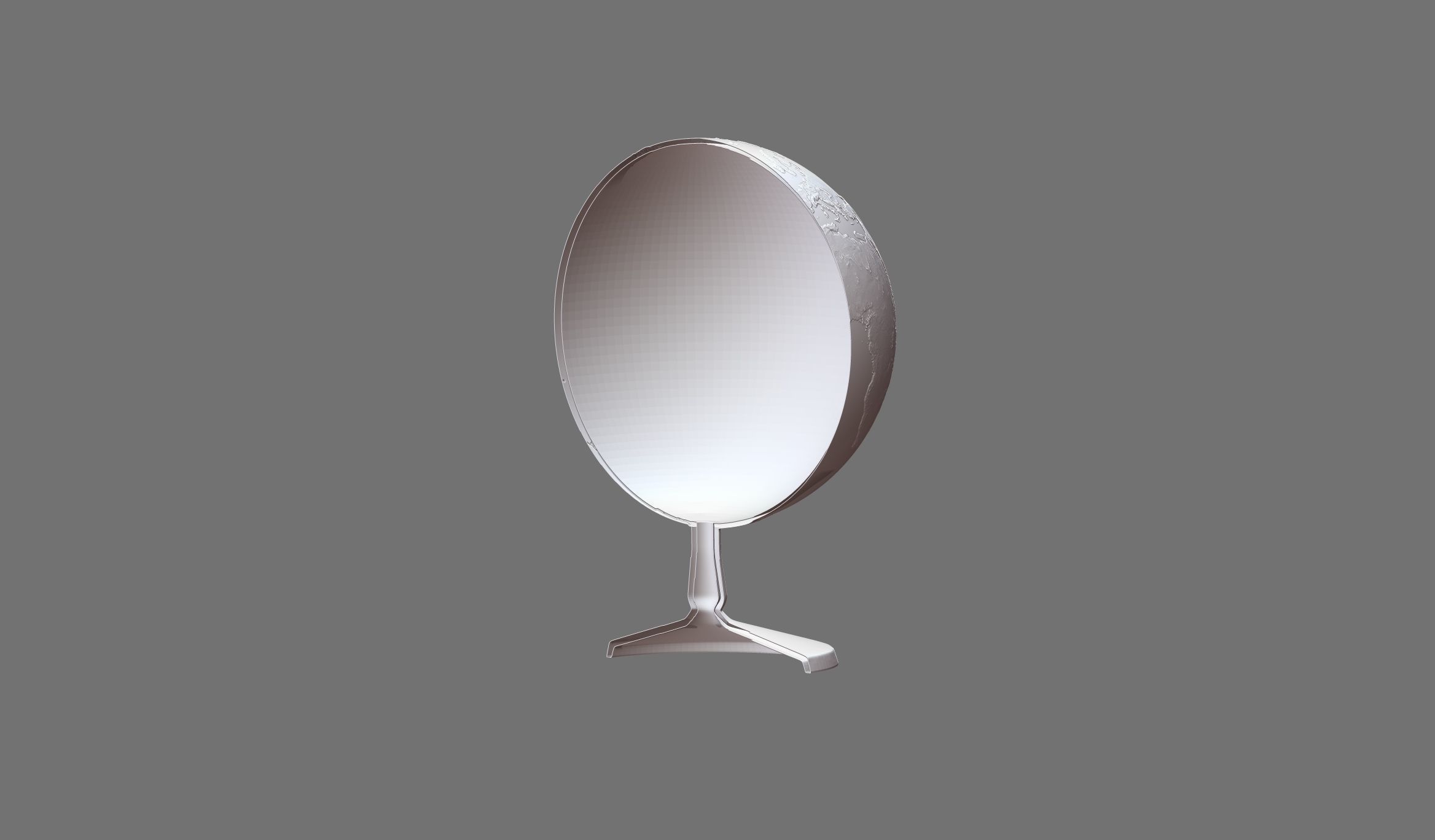 Earth globe 3d model with relief  3D print model_6