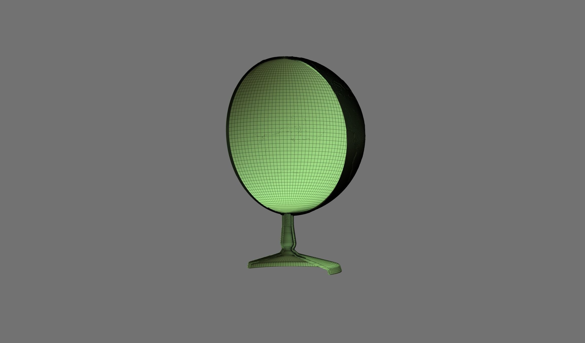 Earth globe 3d model with relief  3D print model_7