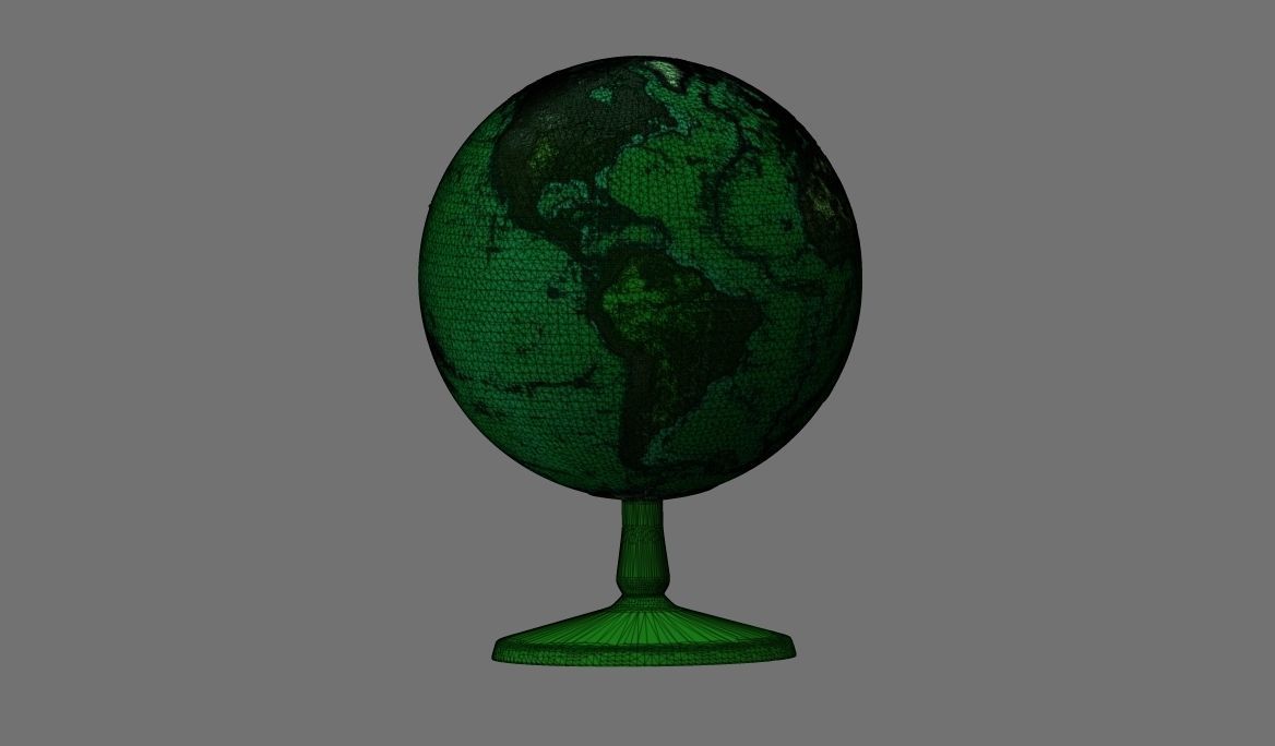 Earth globe 3d model with relief  3D print model_8