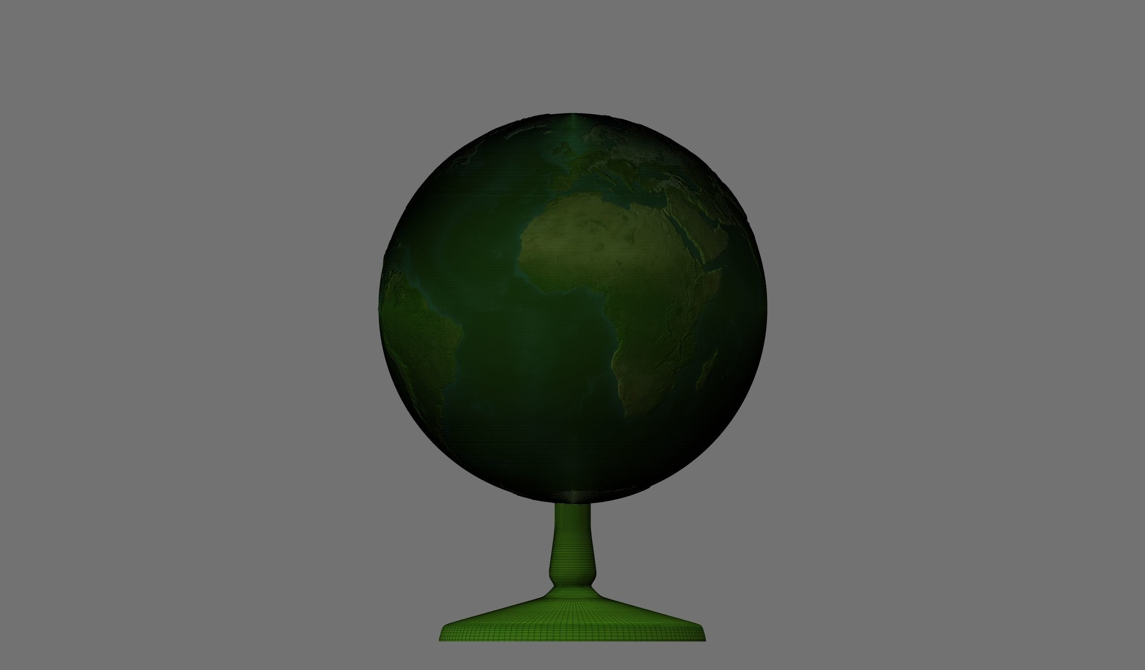 Earth globe 3d model with relief  3D print model_5