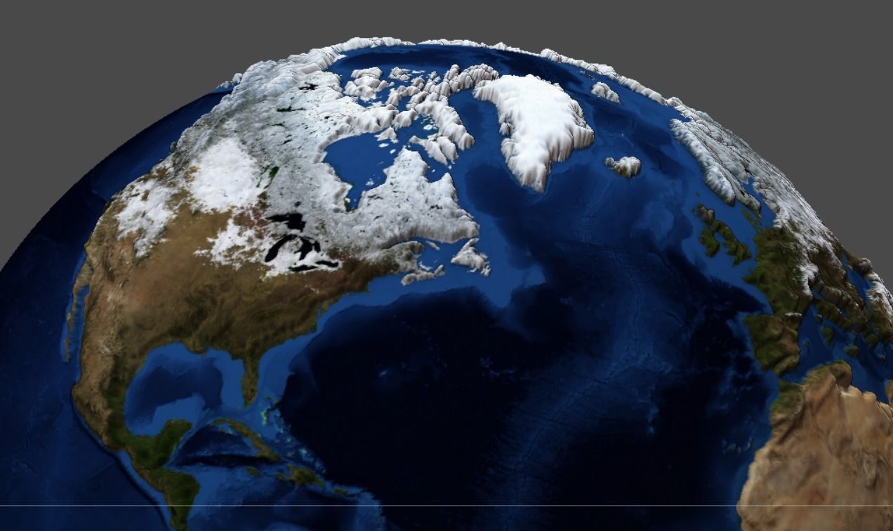 Earth globe 3d model with relief  3D print model_16