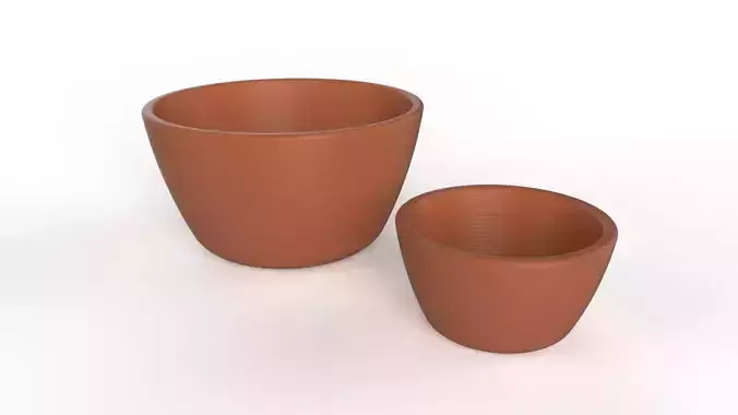 Two Bowls 3D model